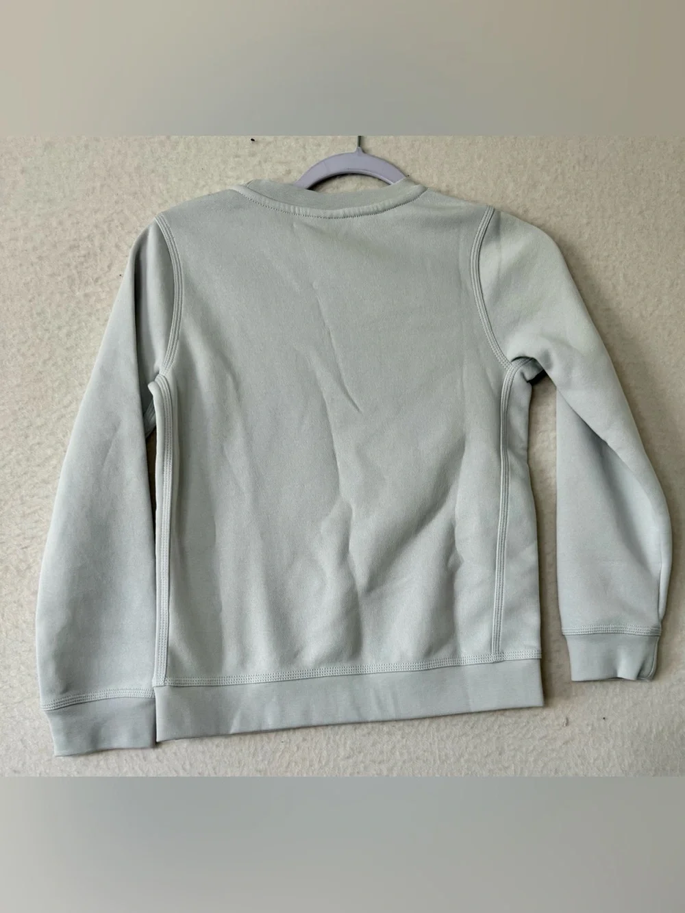 Nike Kids Fleece Matching Set Cream Neutral Sweatshirt Joggers NWT Size L - Picture 4 of 8